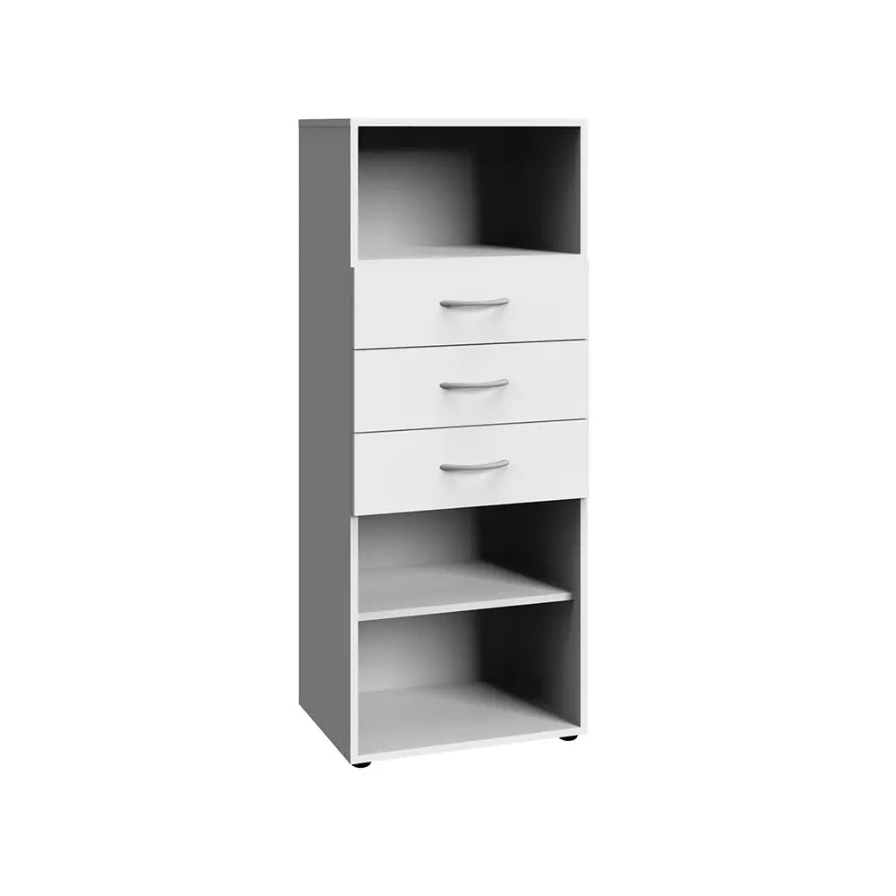 Lomadox Regal 126cm hoch, weiß, MIAMI-43, diverse Breiten