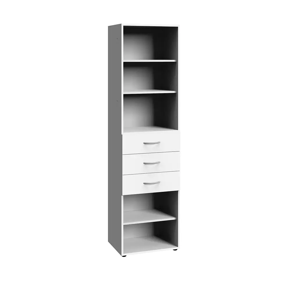 Lomadox Regal 185cm hoch, weiß, MIAMI-43, diverse Breiten