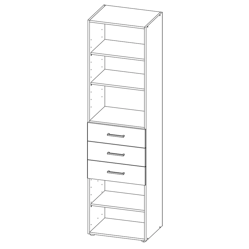 Lomadox Regal 185cm hoch, weiß, MIAMI-43, diverse Breiten Günstig kaufen