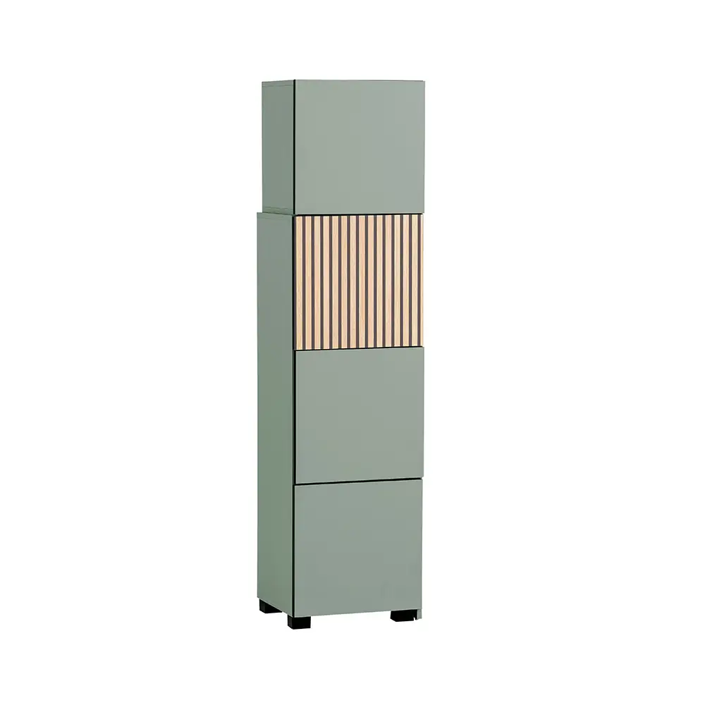 Lomadox Regalschrank modern in grün mit Eiche Natur ALTAMURA-80 Black Friday