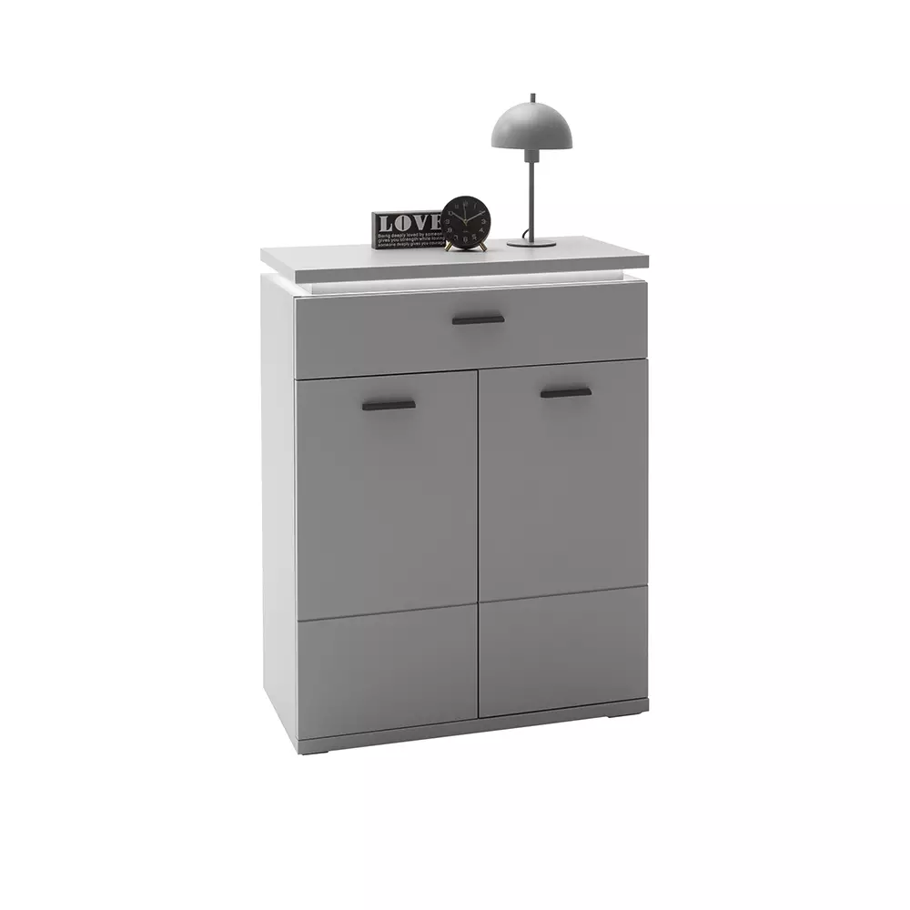 Lomadox Schuhschrank, grau, ALBUFEIRA-05, B/H/T ca. 76/98/38 cm