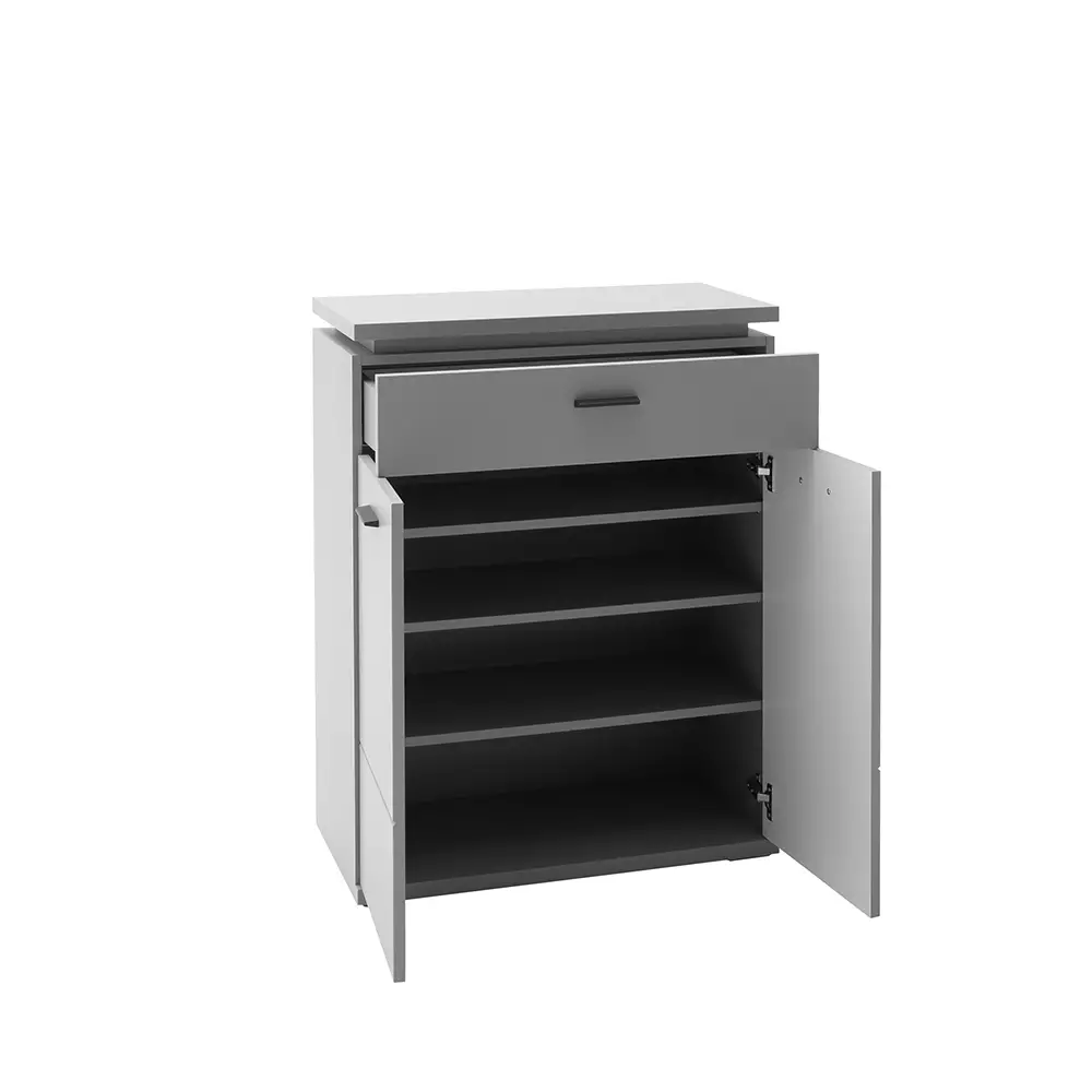 Lomadox Schuhschrank, grau, ALBUFEIRA-05, B/H/T ca. 76/98/38 cm zollfrei