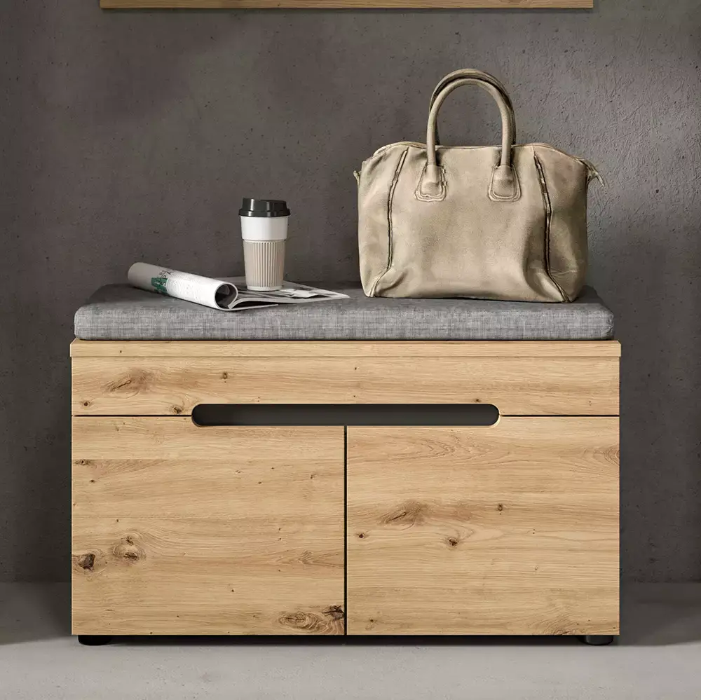 Lomadox Sitzkissen ca. 80 cm breit in grau für Flurbank CORTONA-158 Blitzverkäufe