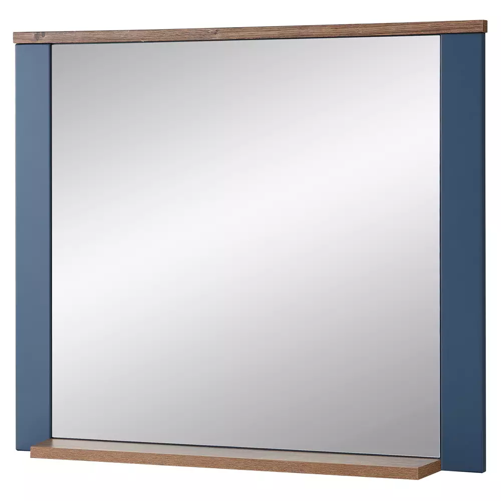 Lomadox Spiegel Garderobe Flur matt blau mit Eiche DEVON-36 Landhausstil, 98 cm breit
