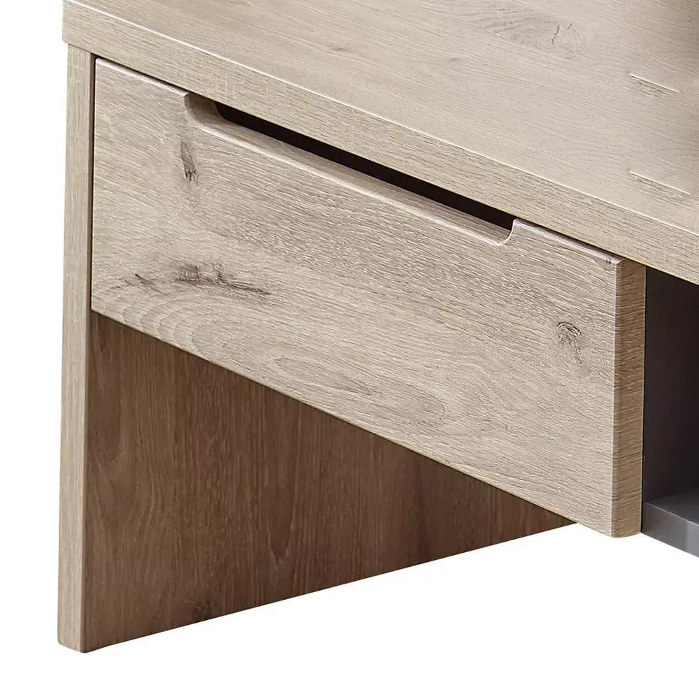 Lomadox Couchtisch 110x65 cm BURNHAM-36 in Eiche Nb. mit graphit, B/H/T ca. 110/41/65 cm Günstig kaufen