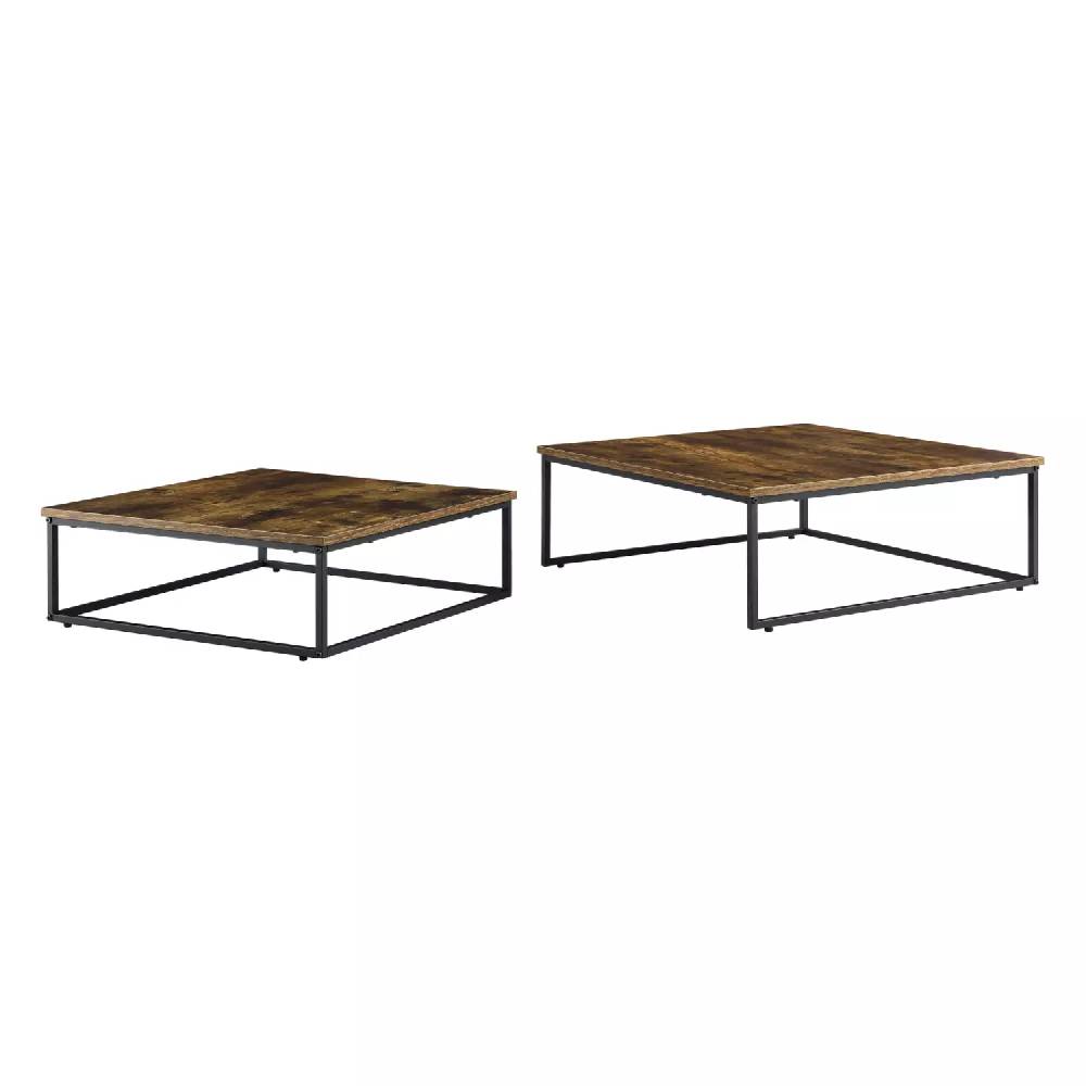 Lomadox Couchtisch 2er Set, Holzoptik mit Metallgestell, BELOVAR-100 Cyber Monday