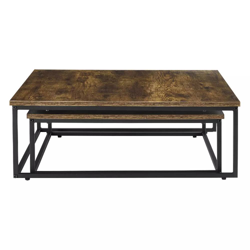 Lomadox Couchtisch 2er Set, Holzoptik mit Metallgestell, BELOVAR-100 Cyber Monday