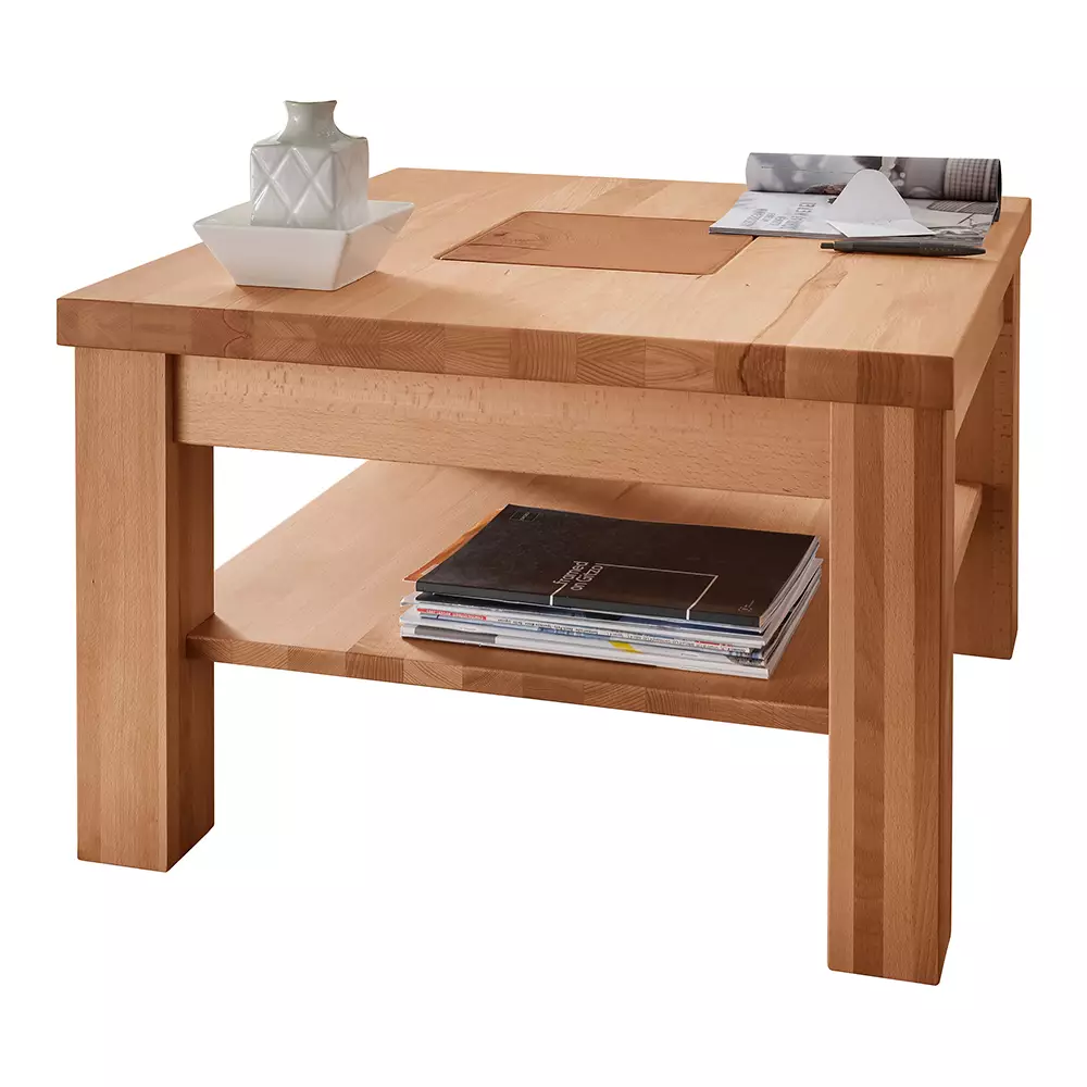 Lomadox Couchtisch 70x70cm, Kernbuche massiv geölt, WINNIPEG-69 Vatertagsangebot