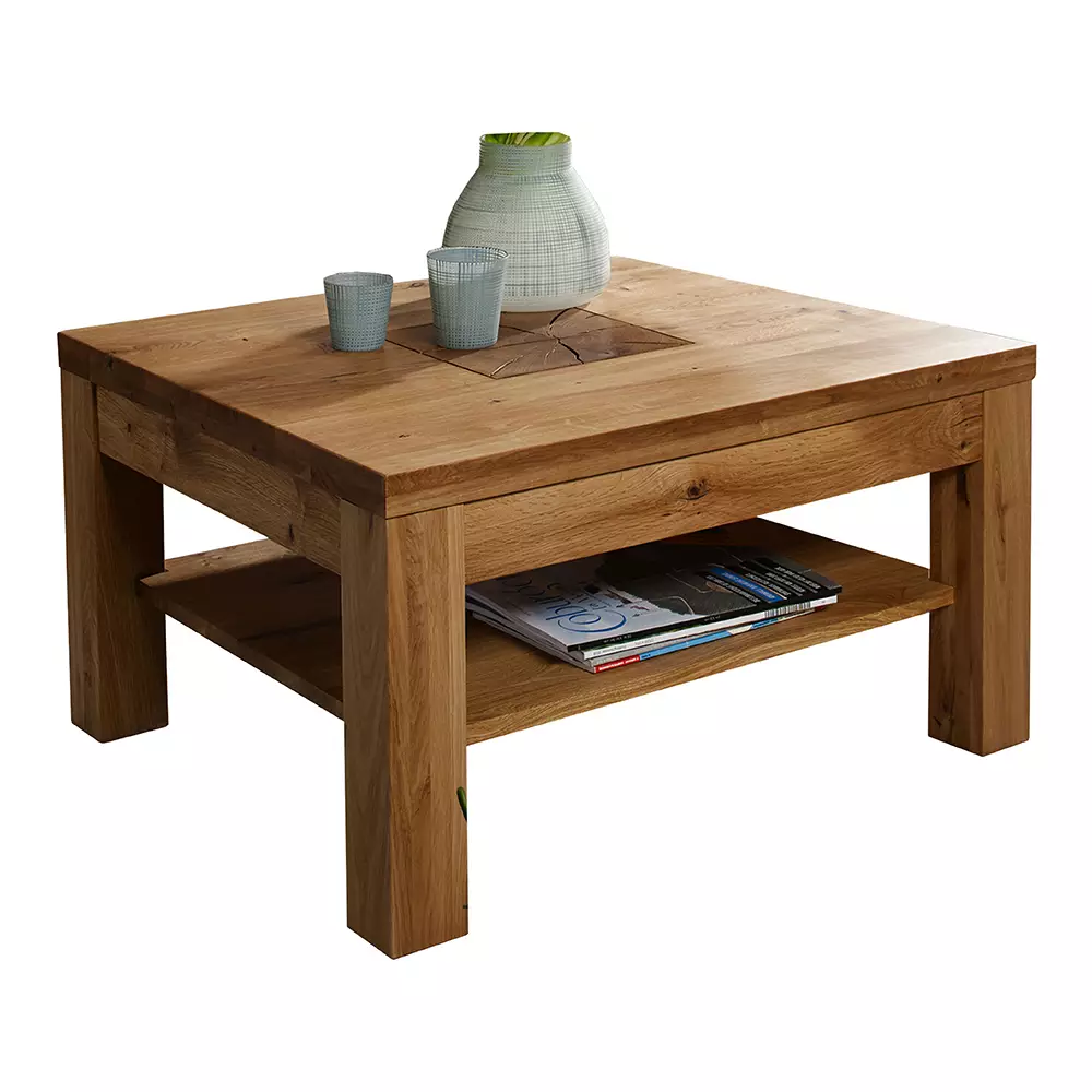 Lomadox Couchtisch 70x70cm, Wildeiche massiv geölt, WINNIPEG-69 Valentinstagsangebot