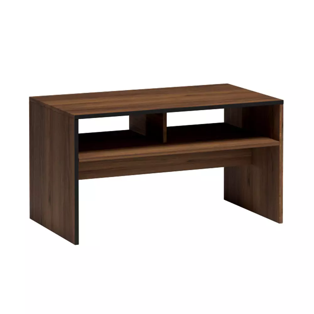 Lomadox Couchtisch 90 cm breit in Walnuss braun SAVA-161