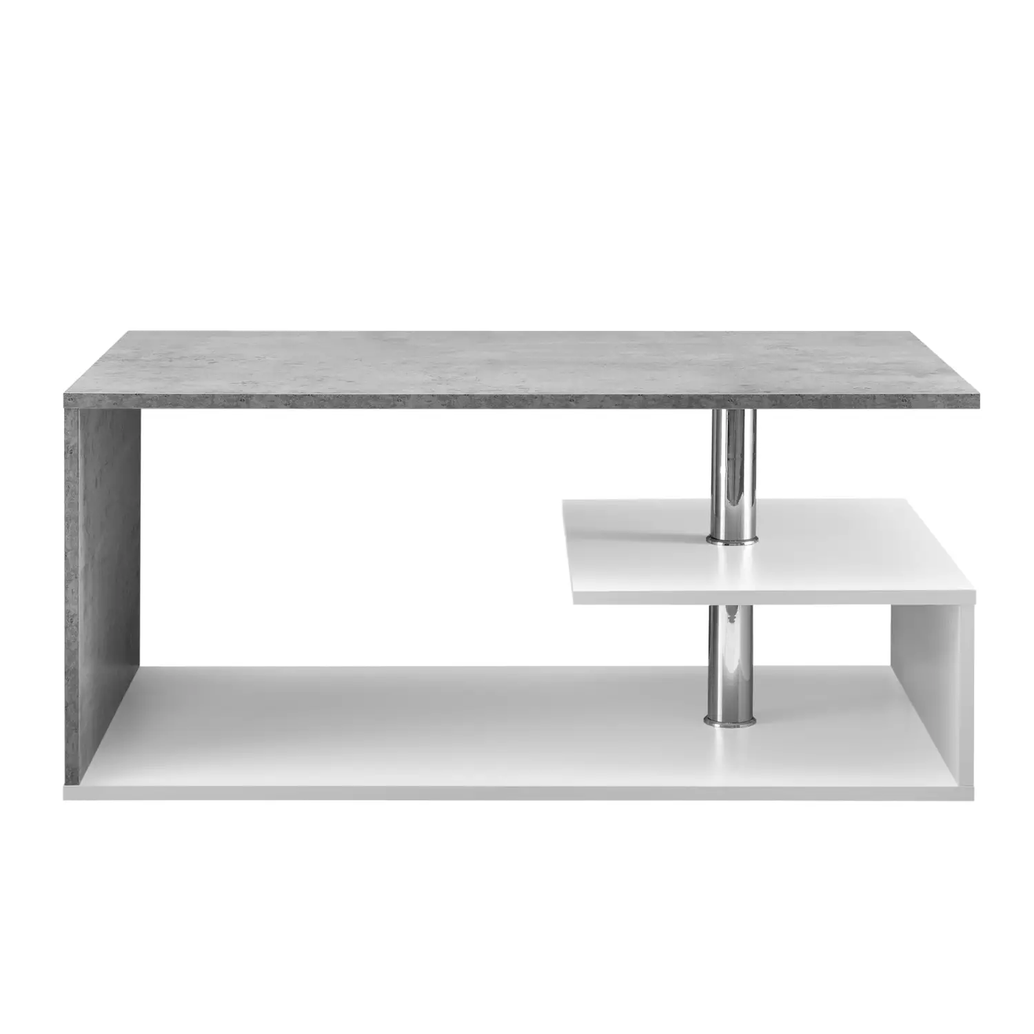 Lomadox Couchtisch BELOVAR-100, weiß mit Beton Optik, B/H/T ca. 90/41/50 cm Neueste Mode