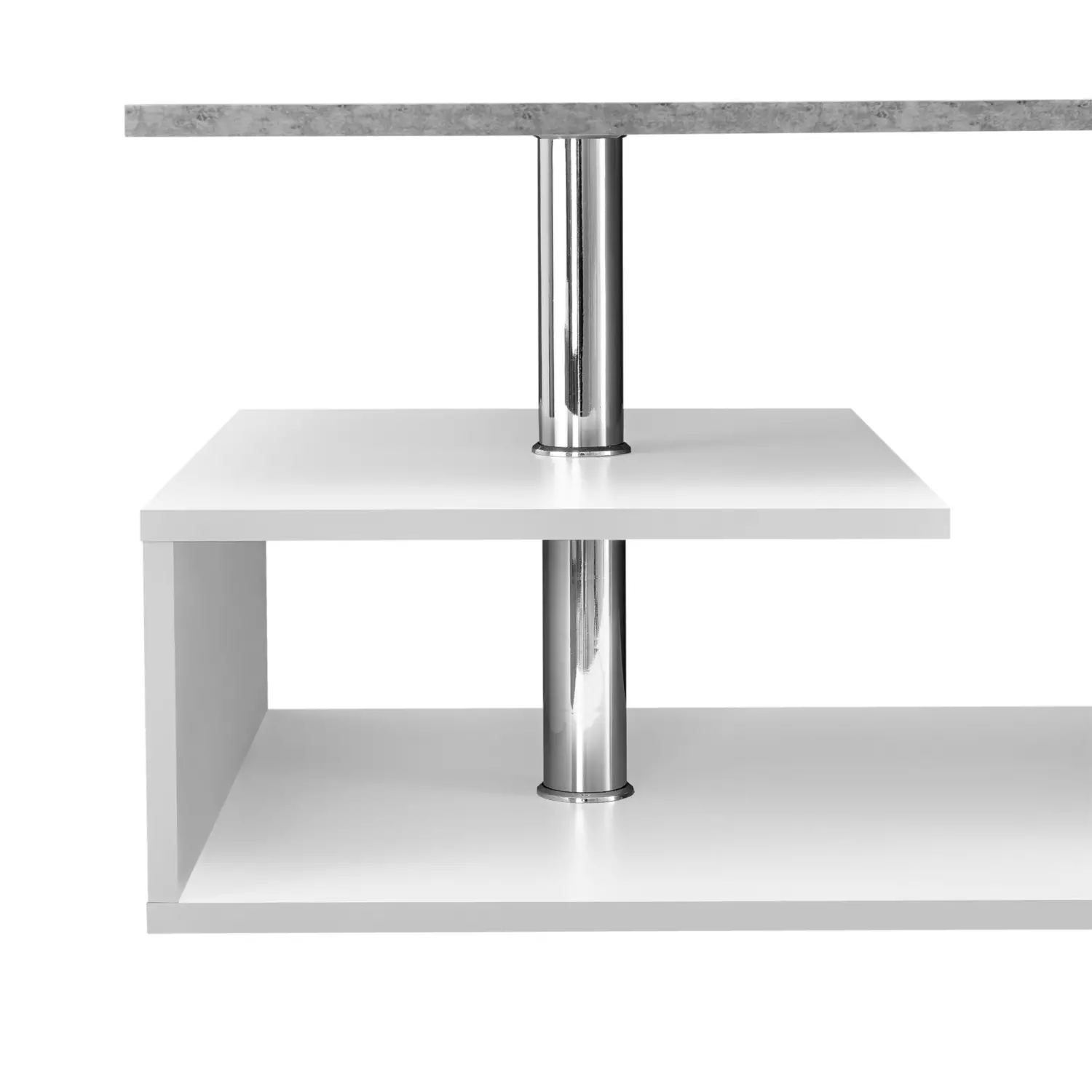 Lomadox Couchtisch BELOVAR-100, weiß mit Beton Optik, B/H/T ca. 90/41/50 cm Neueste Mode