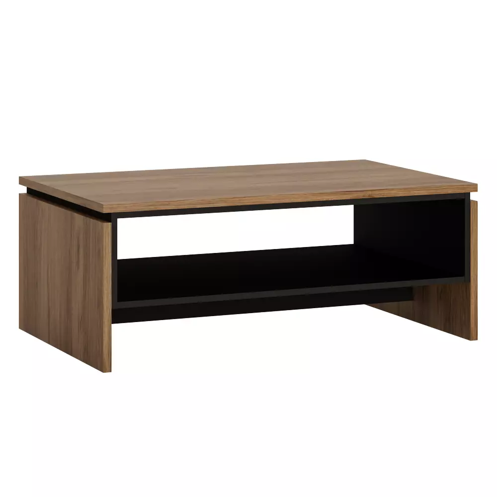 Lomadox Couchtisch BRISTOL-129 in Catania Eiche Nb. mit schwarz, B/H/T: ca. 107/43/70 cm Zeitlich begrenztes Angebot