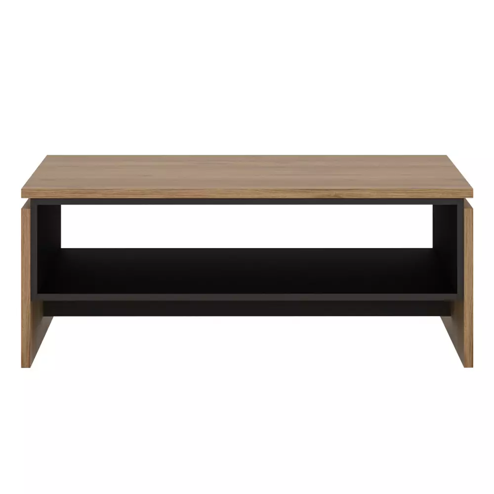 Lomadox Couchtisch BRISTOL-129 in Catania Eiche Nb. mit schwarz, B/H/T: ca. 107/43/70 cm Zeitlich begrenztes Angebot