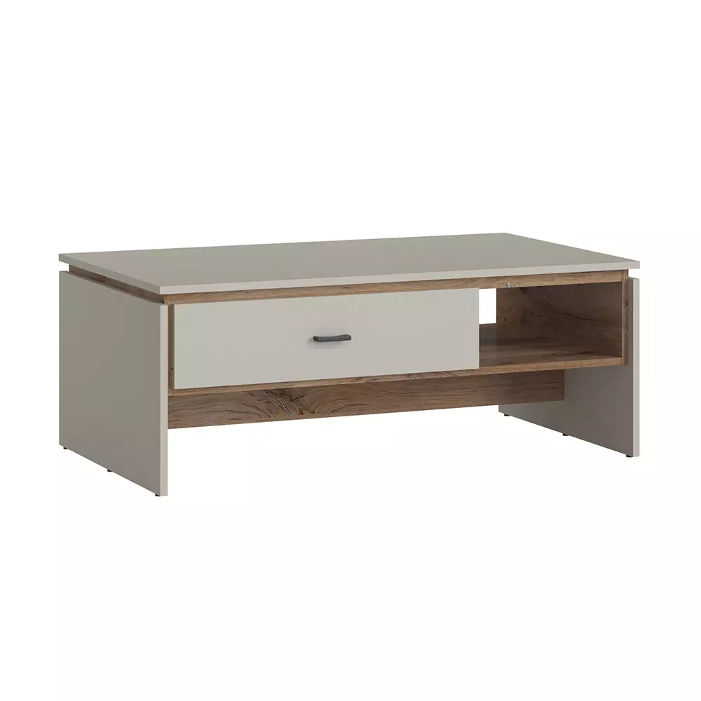 Lomadox Couchtisch im Modernen Stil RAMVIK-129 in Flagstaff Eiche Nb. und grau, B/H/T ca. 110/22/20 cm Blitzangebot