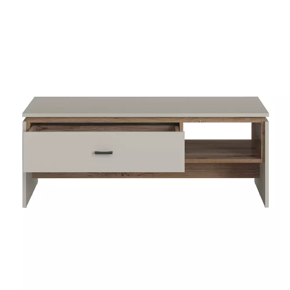 Lomadox Couchtisch im Modernen Stil RAMVIK-129 in Flagstaff Eiche Nb. und grau, B/H/T ca. 110/22/20 cm Blitzangebot