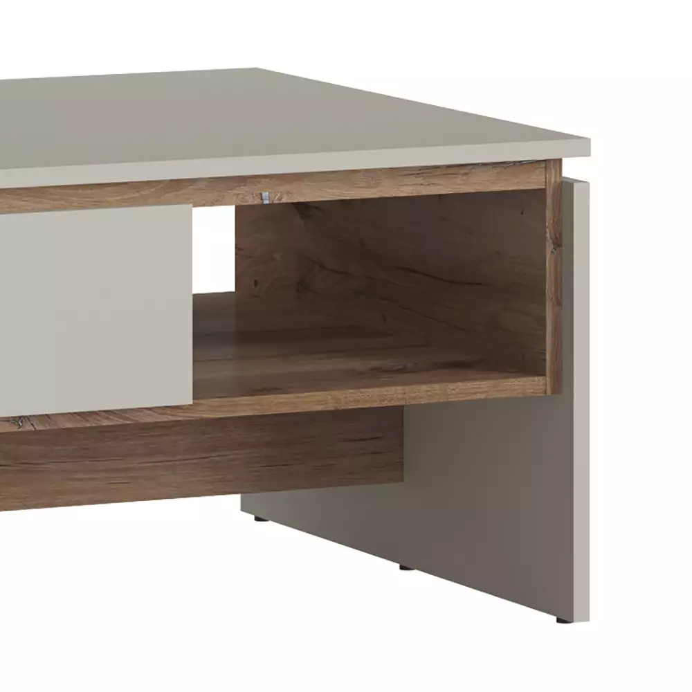 Lomadox Couchtisch im Modernen Stil RAMVIK-129 in Flagstaff Eiche Nb. und grau, B/H/T ca. 110/22/20 cm Blitzangebot