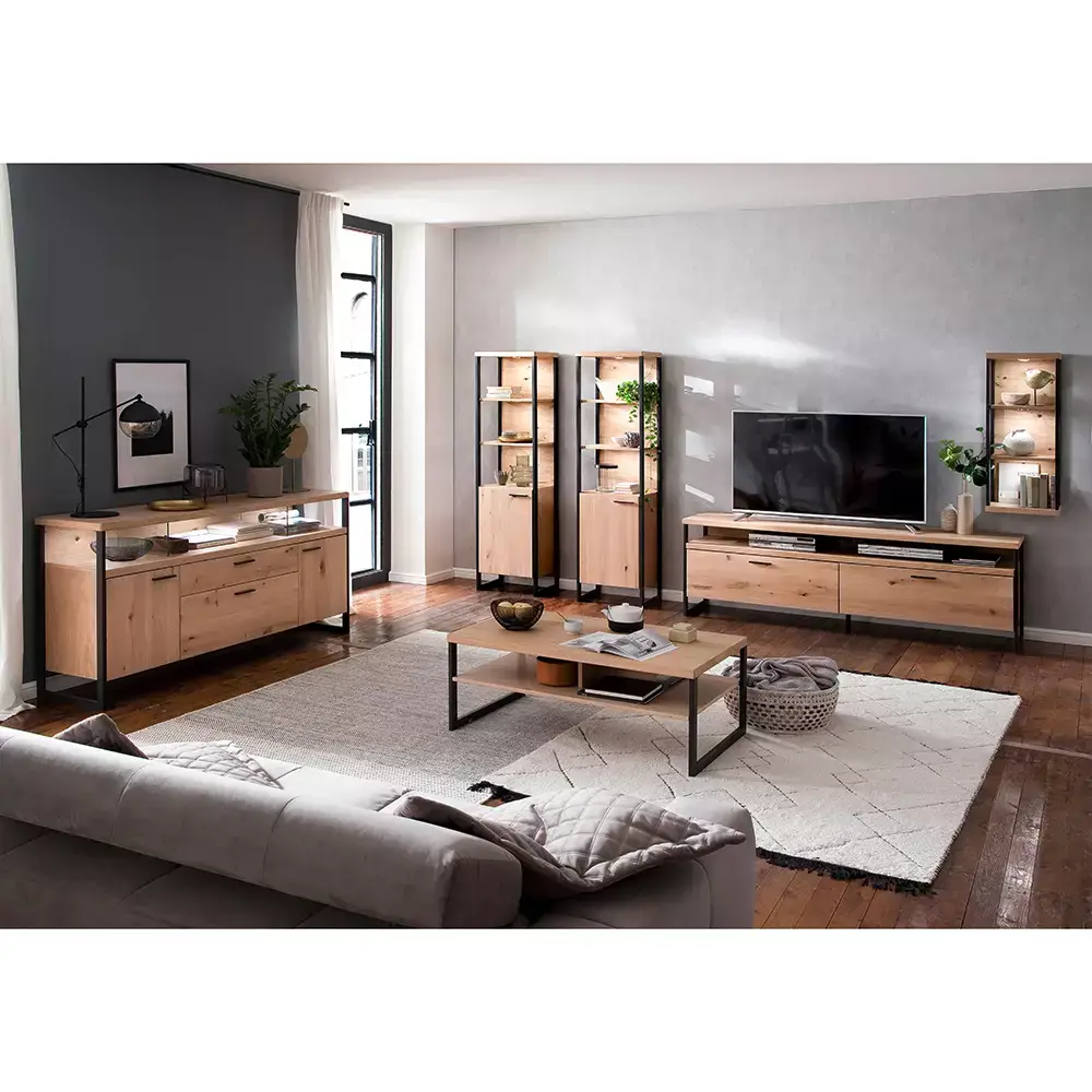 Lomadox Couchtisch in Eiche Bianco geölt SOMBOR-05, B/H/T ca. 115/45/65 cm Bestseller