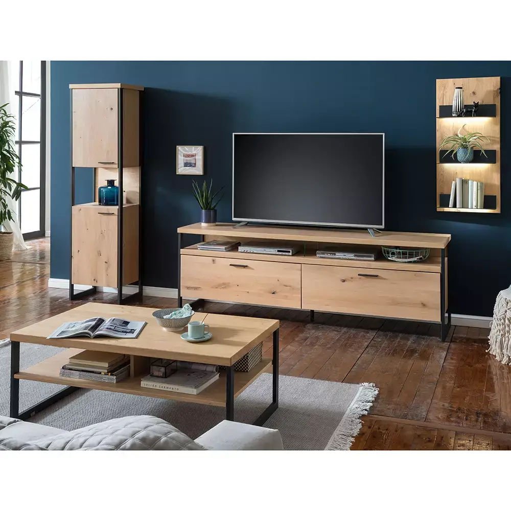 Lomadox Couchtisch in Eiche Bianco geölt SOMBOR-05, B/H/T ca. 115/45/65 cm Bestseller