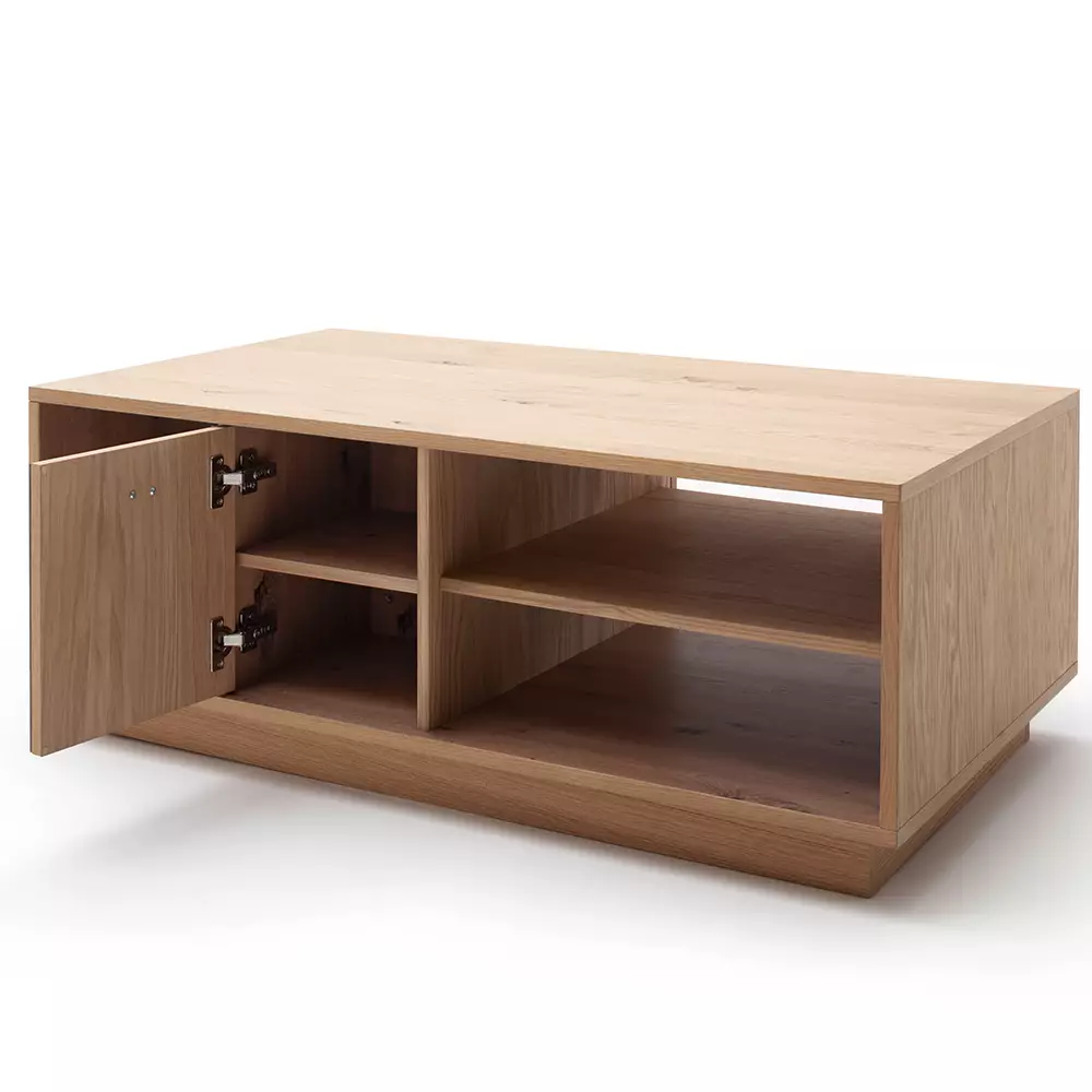 Lomadox Couchtisch in Eiche Bianco teilmassiv VALPARAISO-05, B/H/T ca. 115/44/65 cm Saisonale Angebote
