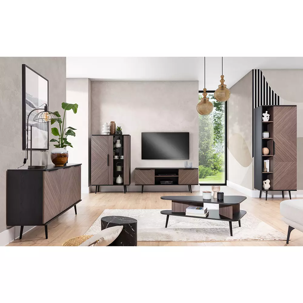 Lomadox Couchtisch in graphit mit Holzoptik PRETORIA-132 Riesige Ersparnisse
