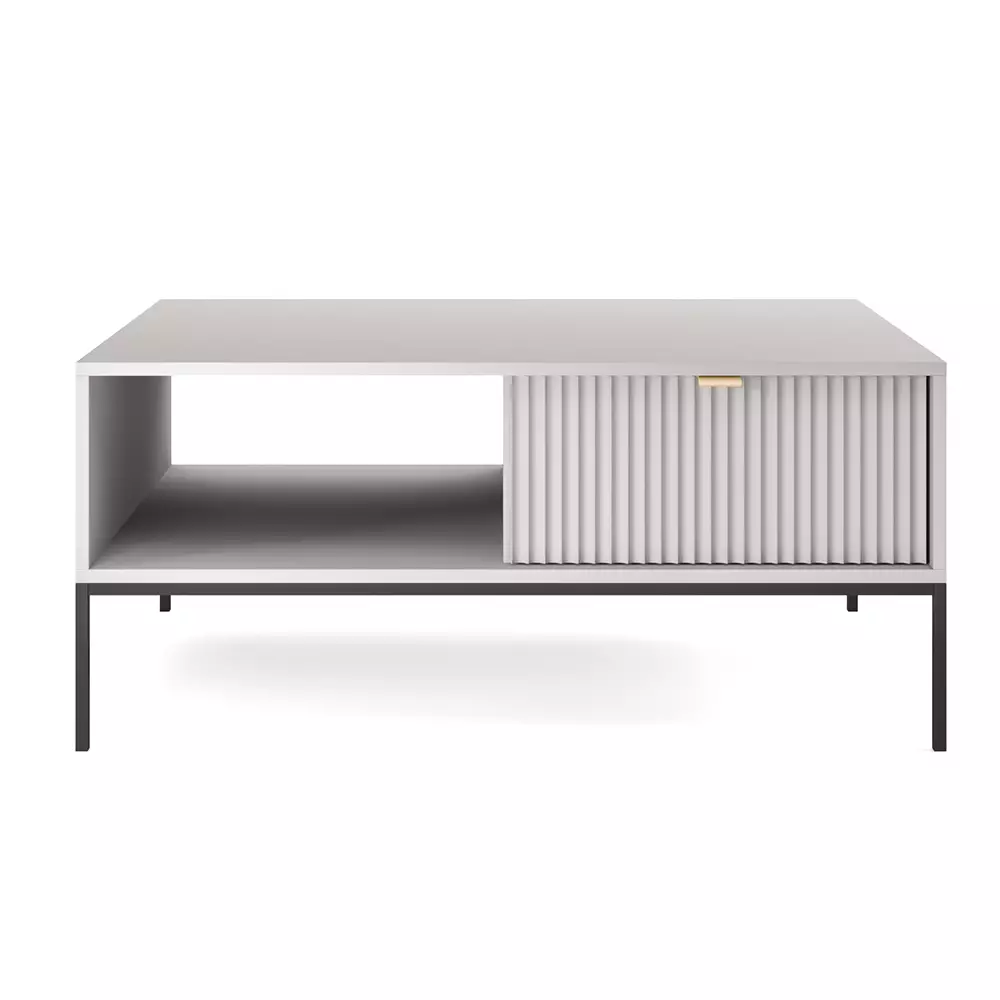 Lomadox Couchtisch in grau, Fußgestell schwarz, NEWCASTLE-160 Super Sparpreis