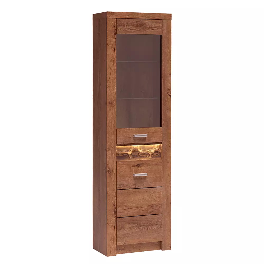 Lomadox Eckschrank mit optionaler Beleuchtung modern in Esche hell INGENIO-161 Neueste Stile