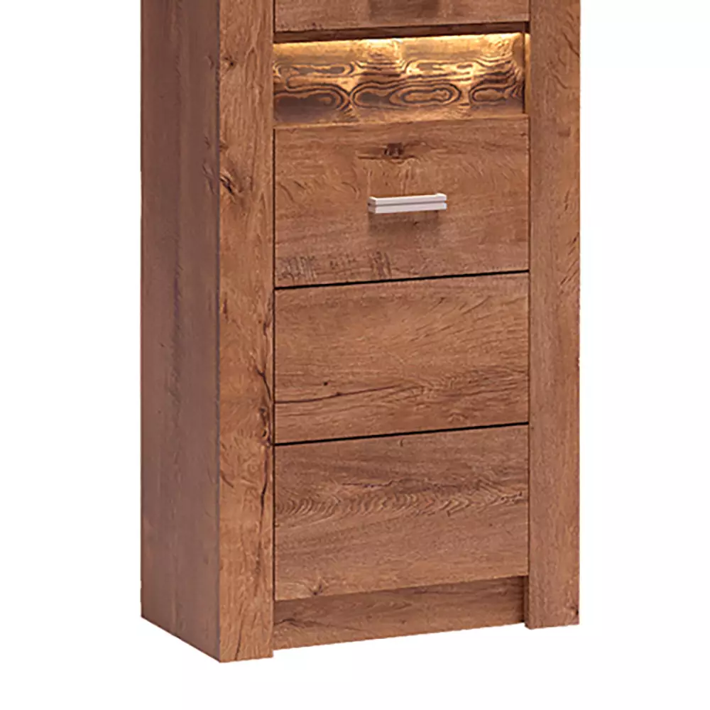 Lomadox Eckschrank mit optionaler Beleuchtung modern in Esche hell INGENIO-161 Neueste Stile