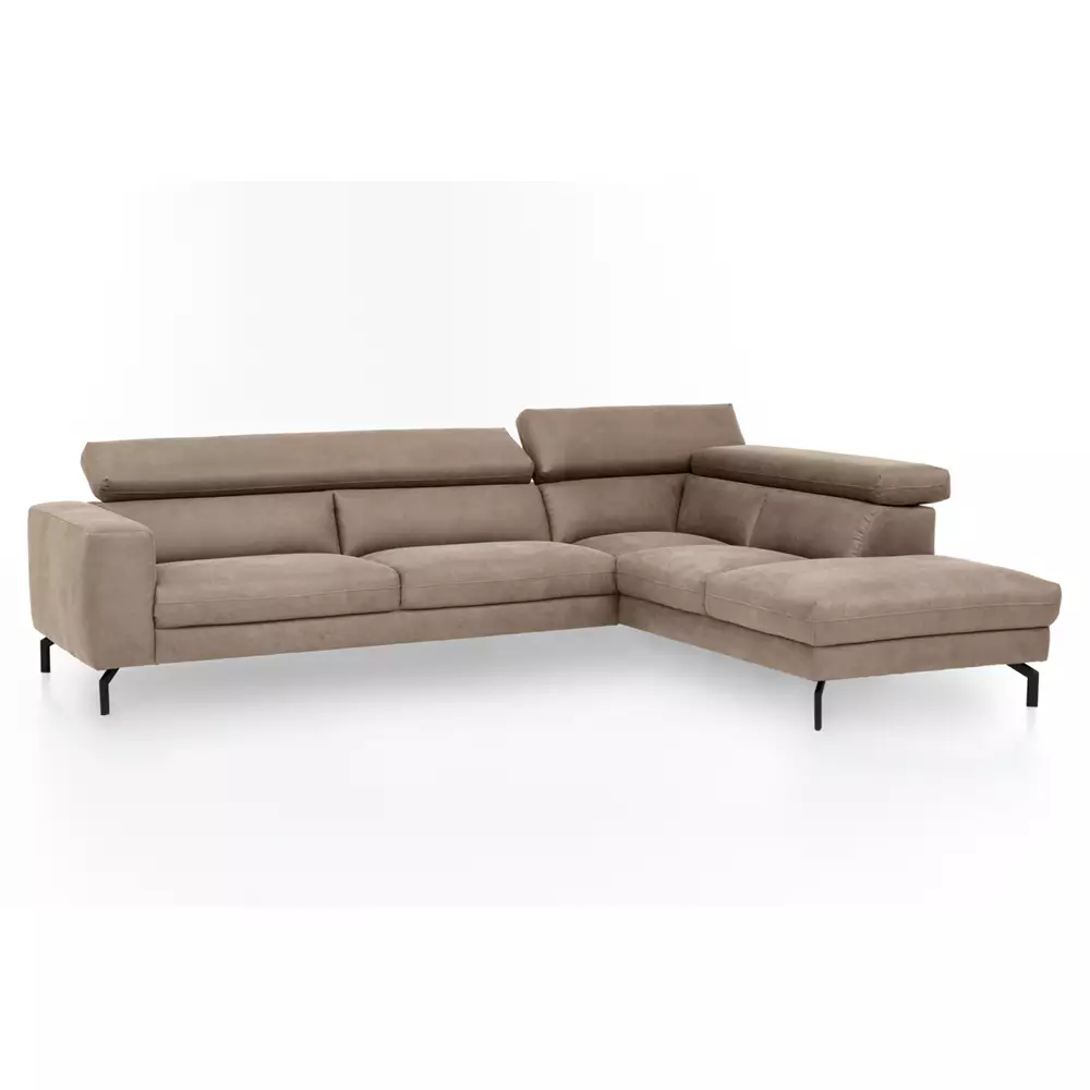 Lomadox Ecksofa mit verstellbaren Kopfteilen, Vintageoptik beige CASSINO-155 Bis zu 60% Rabatt
