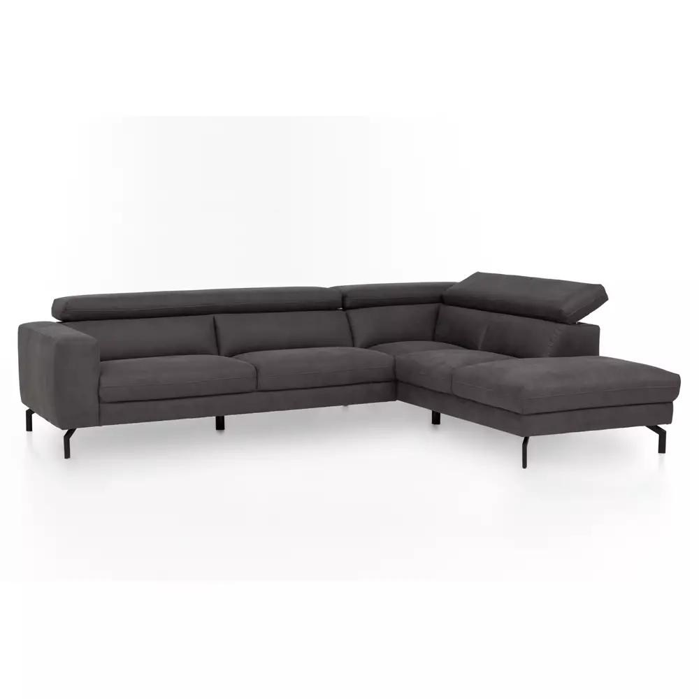 Lomadox Ecksofa mit verstellbaren Kopfteilen, Vintageoptik dunkelgrau CASSINO-155 Bis zu 65% Rabatt