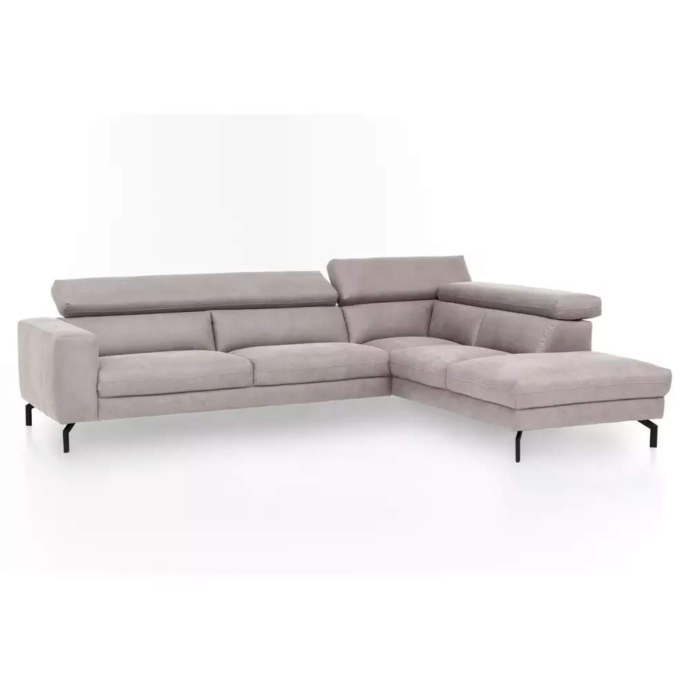 Lomadox Ecksofa mit verstellbaren Kopfteilen, Vintageoptik silber CASSINO-155 Vierteljährliche Förderung