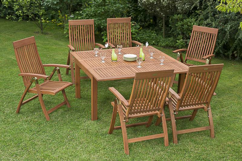 Merxx Comodoro Set 7tlg. Ausziehtisch 100/150 x 150 cm Discount Store für neue Produkte
