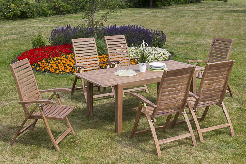 Merxx Parabaiba Set 7tlg. Ausziehtisch 150/200 x 90 cm Valentinstagsangebot