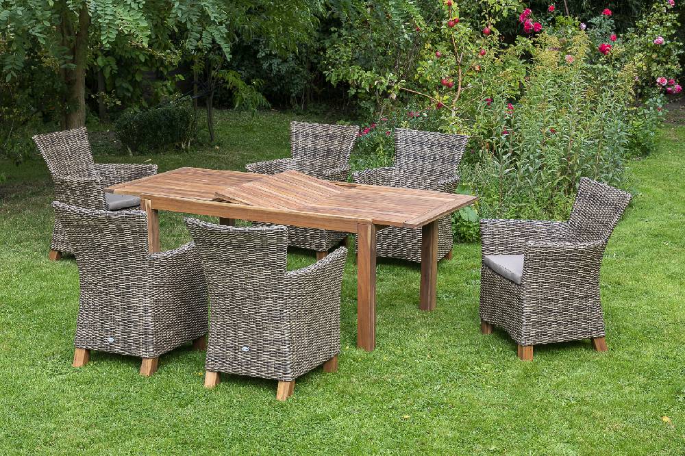 Merxx Toskana Set 7tlg. Ausziehtisch 150/200 x 90 cm Blitzangebot