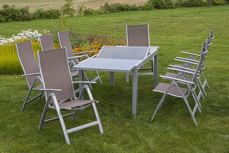 Merxx Carrara Set 9tlg. Ausziehtisch 160/220 x 90 cm Neueste Stile