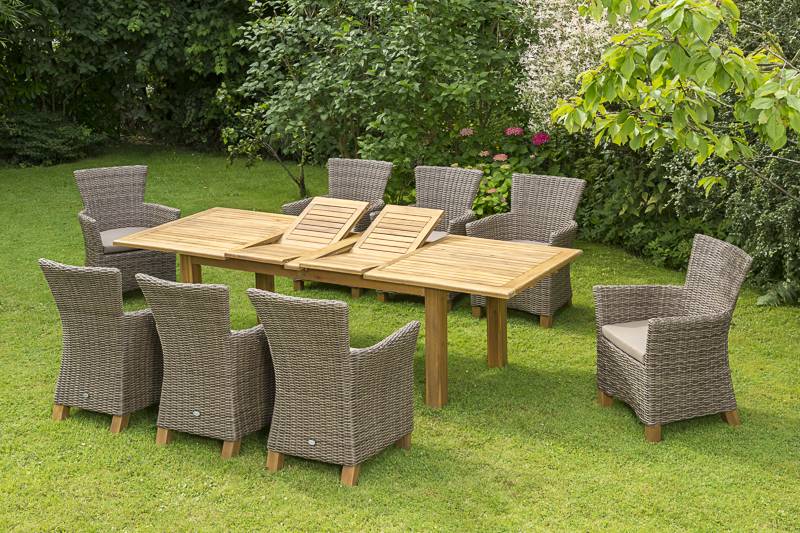 Merxx Toskana Set 17tlg. Doppelausziehtisch 180/260 x 100 cm Bis zu 60% Rabatt