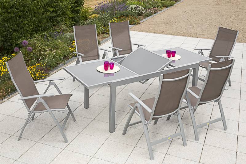 Merxx Carrara Set 7tlg. Ausziehtisch 160/220 x 90 cm 50% Rabatt für begrenzte Zeit