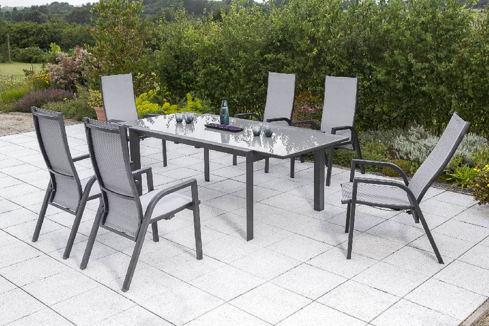 Merxx San Remo Set 7tlg. Ausziehtisch 160/220 x 104 cm Tiefpreis