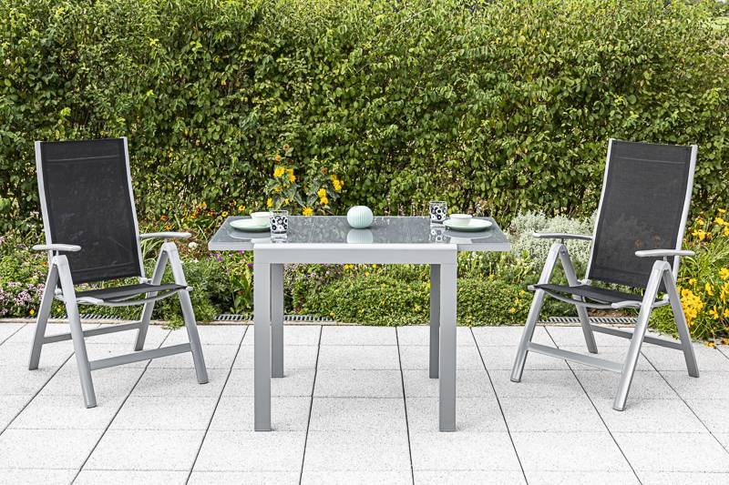 Merxx Carrara Set 3tlg. Balkonausziehtisch 80/120 x 70 cm Super Sparpreis