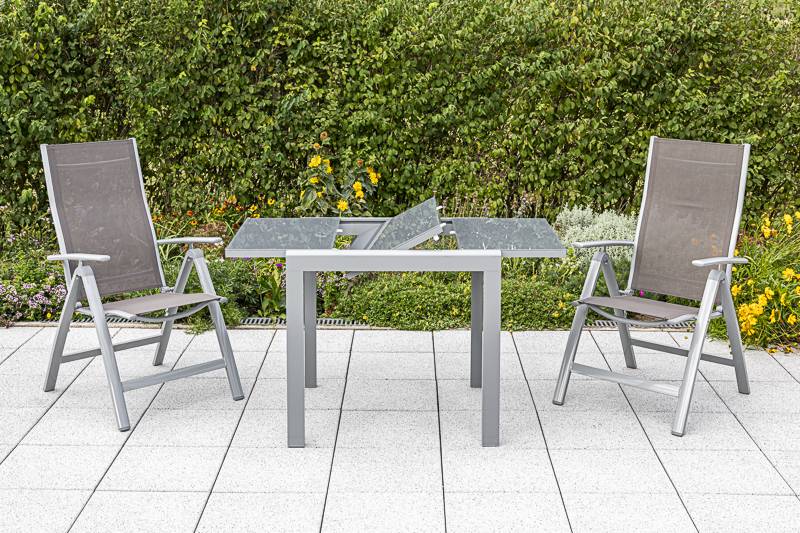 Merxx Carrara Set 3tlg. Balkonausziehtisch 80/120 x 70 cm Wochenangebot