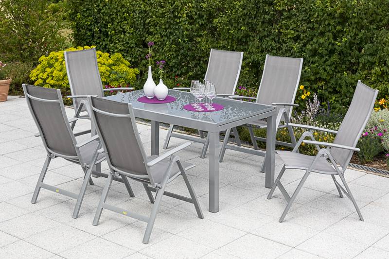Merxx Carrara Set 7tlg.Semi-Ausziehtisch 150/220 x 90 cm Letzte 3 Tage