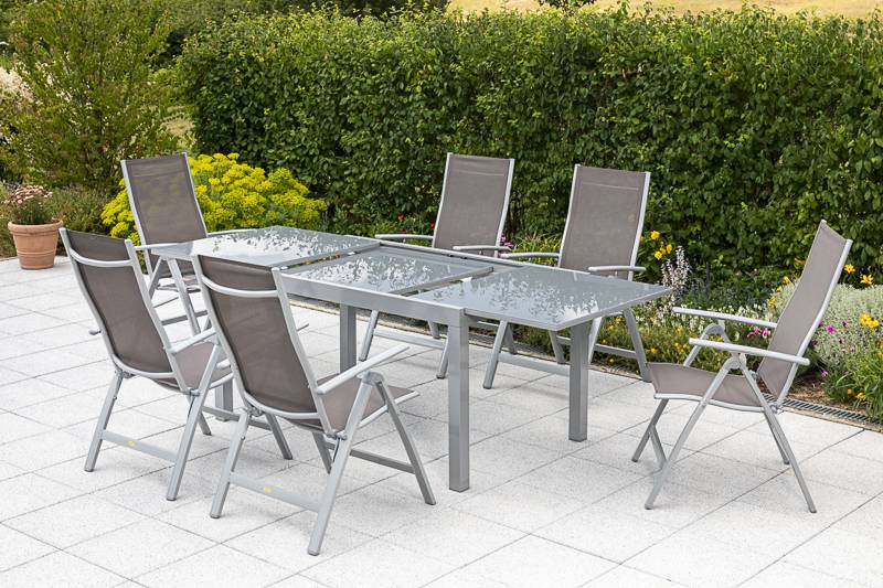 Merxx Carrara Set 7tlg.Semi-Ausziehtisch 150/220 x 90 cm Letzte 2 Tage