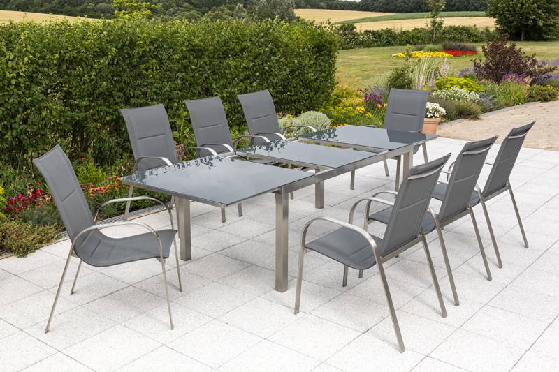 Merxx Lucca Set 9tlg. Ausziehtisch 180/240 x 100 cm Super Rabatt