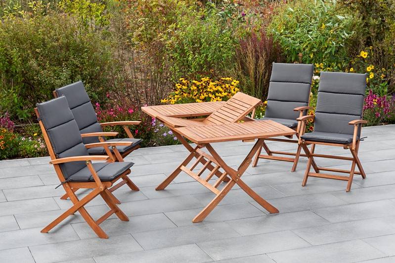 Merxx Comodoro Set 5tlg. Ausziehtisch 110/160 x 90 cm Begrenzt auf 3 Tage