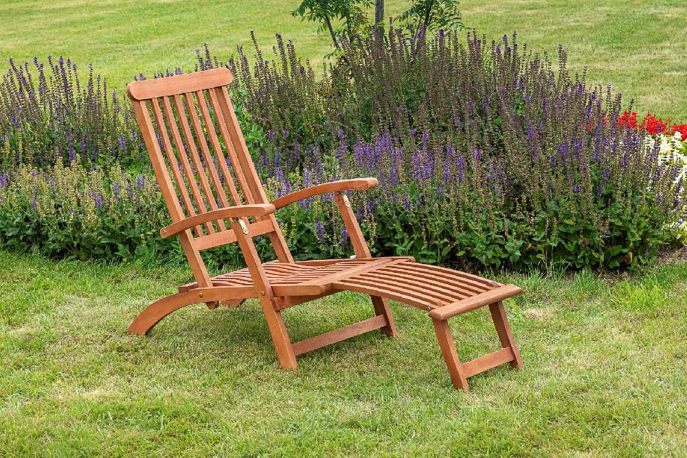 Merxx Deckchair 5Pos. Set 2tlg. Hocker 50 x 50 cm Outlet