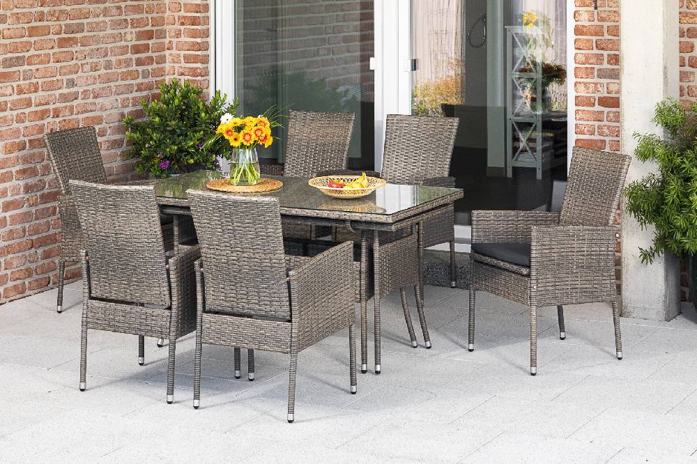 Merxx Sevilla Set 13tlg. Ausziehtisch 150/250 x 80 cm Valentinstagsangebot