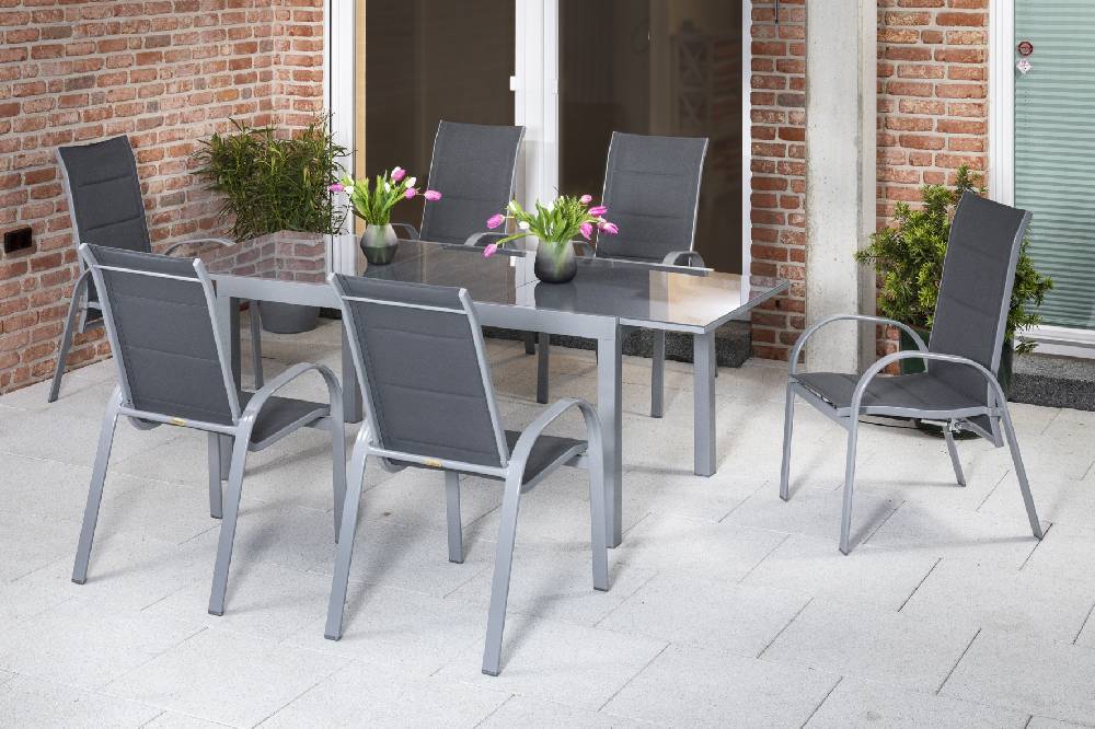 Merxx Amalfi Set 7tlg. Semi-Ausziehtisch 180/250 x 100 cm Outlet