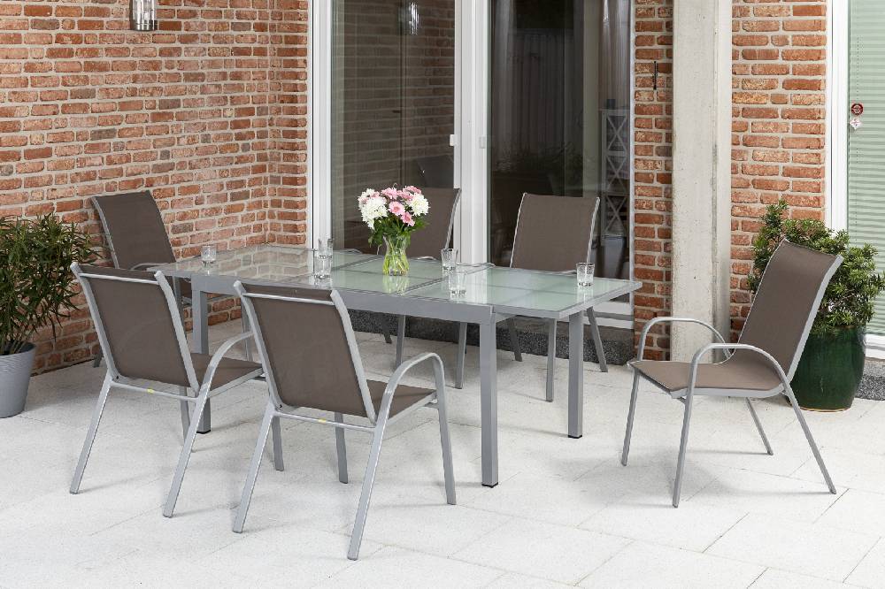 Merxx Sorrento Set 7tlg. Ausziehtisch 120/180 x 90 cm Lagerräumung