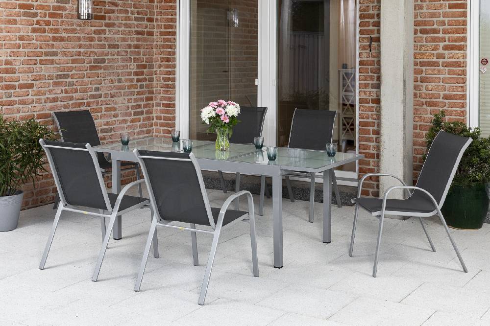 Merxx Sorento Set 7tlg. Ausziehtisch 120/180 x 90 cm Heißer Verkauf