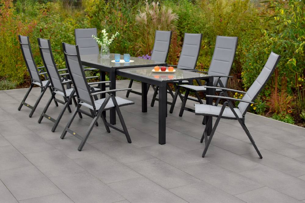 Merxx Florenz Set 9tlg. Flex-Ausziehtisch 160/320 x 78 cm